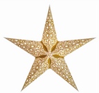 Starlightz - 5 arma stjarna, gyllt og hvít, 60 cm
