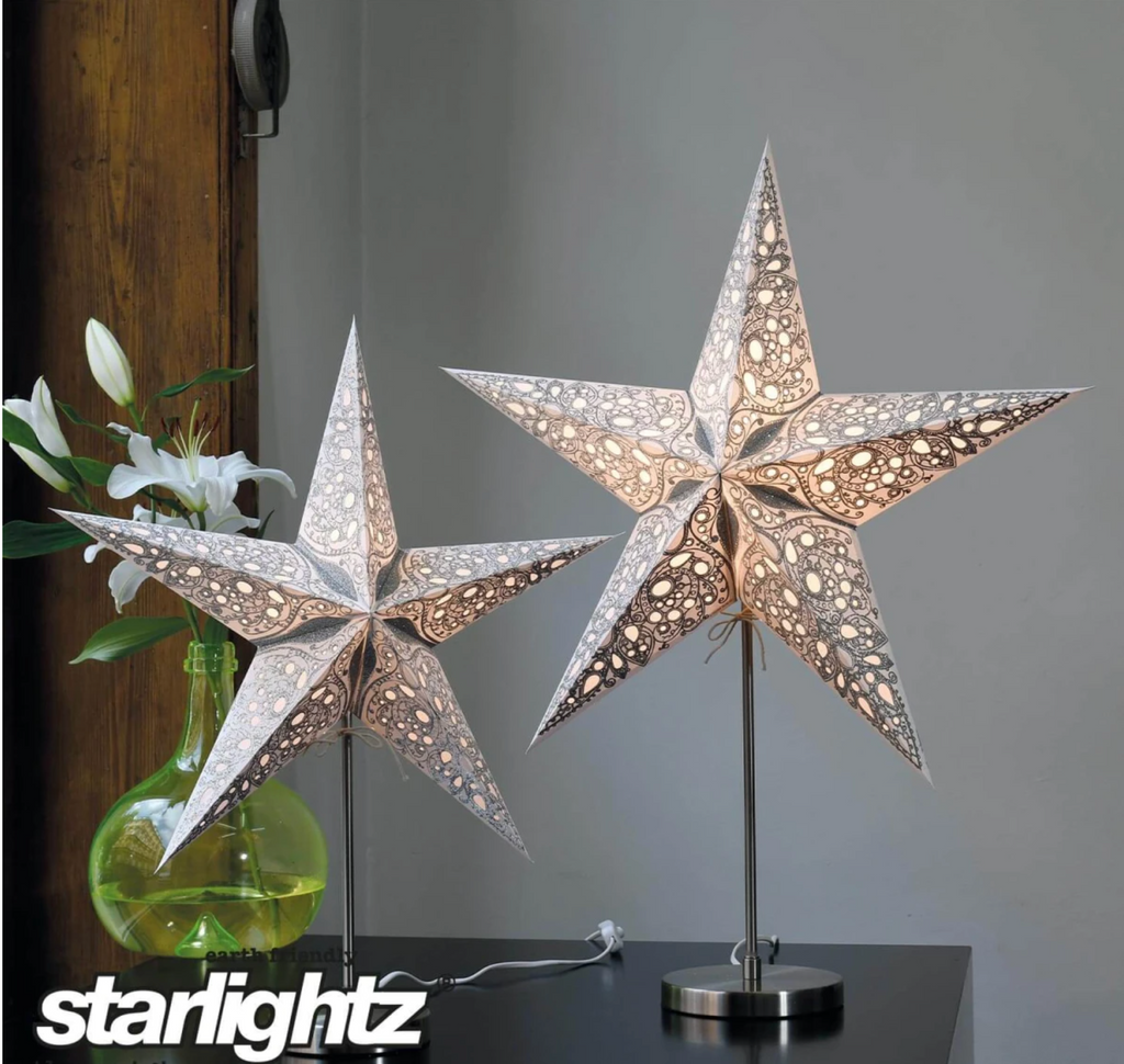 Starlightz - 7 arma stjarna, hvít, 45 cm