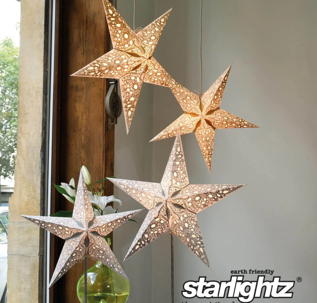 Starlightz - 7 arma stjarna, hvít, 45 cm