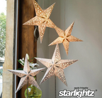 Starlightz - 7 arma stjarna, hvít, 45 cm
