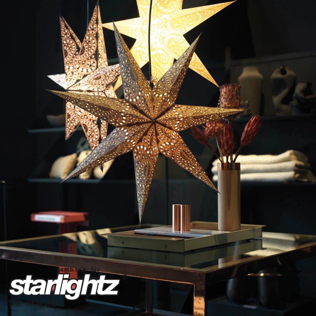 Starlightz - 7 arma stjarna, hvít, 45 cm