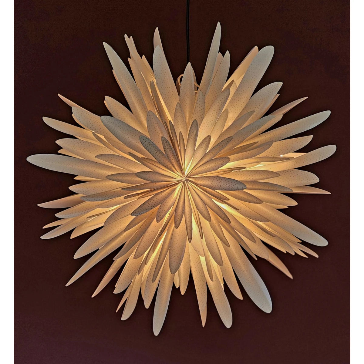 Dalía - hvít með gylltum doppum